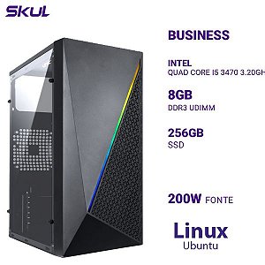 Computador B500 Quad Core I5 3470 3.20Ghz Mem 8Gb Ddr3 Ssd 256Gb Fonte 200W Linux Ubuntu