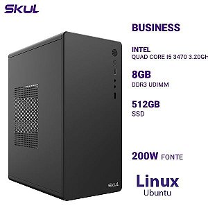 Computador B500 Quad Core I5 3470 3.20Ghz Mem 8Gb Ddr3 Ssd 512Gb Fonte 200W Linux Ubuntu