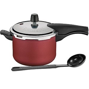 Panela de Pressão Tramontina Vancouver Effect Alumínio Antiaderente Vermelho 4,5 L com Concha