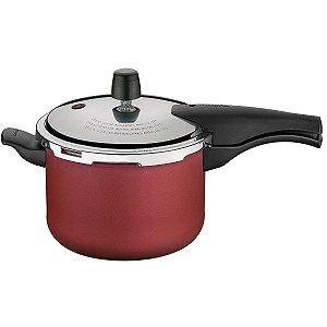 Panela de Pressão 4,5L Tramontina Vancouver 20cm com Revestimento Antiaderente Vermelho
