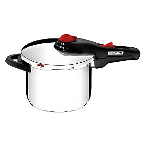 Panela de Pressão Tramontina Solar em Aço Inox Fundo Triplo com 5 Dispositivos de Segurança 22cm 6L