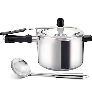 Panela de Pressão Rochedo Easy R982J2A9 em Alumínio Polido e Fechamento Interno 4,5 Litros com Concha em Aço Inox