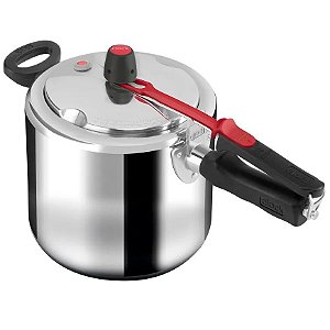 Panela de Pressão Clock+ em Alumínio Original Polida Fechamento Interno 7L