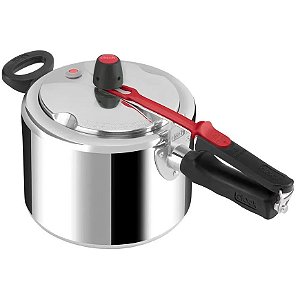 Panela de Pressão Clock+ em Alumínio Original Polida Fechamento Interno 4,5L