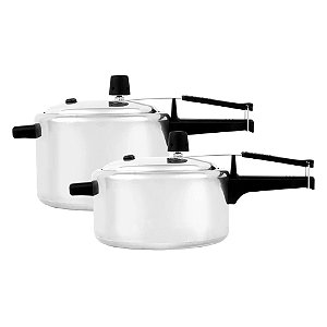 Kit 2 Panelas De Pressão 3,0L e 4,5L Polidas Classic Panelux