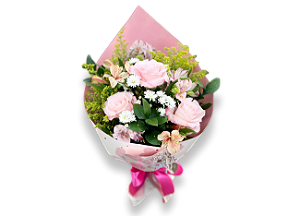 Buquê de Rosas com Mix de Flores