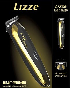 Lizze Supreme Máquina de Corte Profissional Sem Fio Bivolt Preto/Dourado 7W