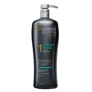 Germany Kosmetika Shampoo Banana e Mel Hidrate Power Hidratação e Brilho 1L