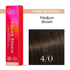 Wella Color Touch 4/0 - Tonalizante Castanho Médio 60g