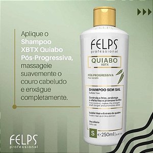 Felps Professional Shampoo Quiabo XBTX Pós Progressiva Controle de Frizz 250ml