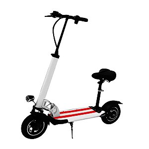 Patinete Elétrico com Banco ST-744 500W 48V Branco/Vermelho