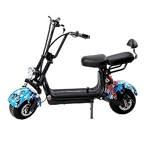 Scooter Elétrica STARMEGA ST-373 1000W 60V Camuflado Azul