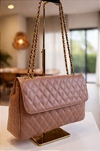 Bolsa Couro Bella D'or Bege
