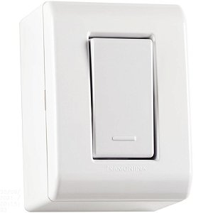 Tramontina LizFlex Caixa Sobrepor 1 Interruptor Simples 10A 250V Branca