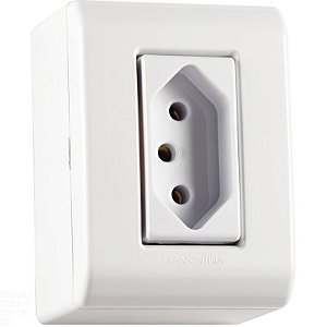 Tramontina LizFlex Caixa Sobrepor 1 Tomada 2P+T 10A 250V Branca