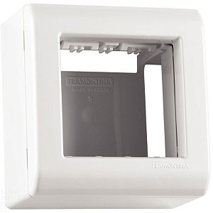 Tramontina LizFlex Caixa Sobrepor 2 Postos Branca
