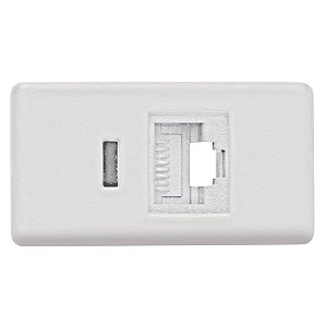 Tramontina Liz Modulo Tomada Transmissão Dados RJ 45 Cat 6 Branco