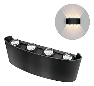 Arandela Lentille Quatre 8W IP65 – Autovolt – Preto – Lumanti