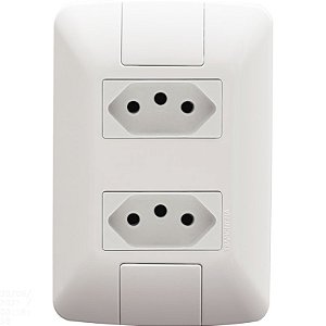 Tramontina Aria Conjunto 4x2 2 Tomadas 2P+T 10A 250V Branco