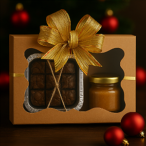 Kit de Presente com 1 Brownie e 1 Doce de Leite
