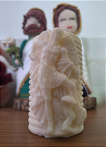 Vela Artesanal São Miguel Arcanjo – Proteção, Fé e Luz