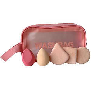 Kit Necessaire com 5 Esponjas Washbag