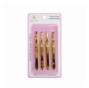 Kit Pinça Para Sobrancelha c/4 - Ruby Anjo