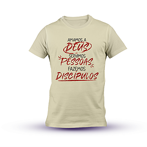 Camiseta Fazemos Discípulos - Bege