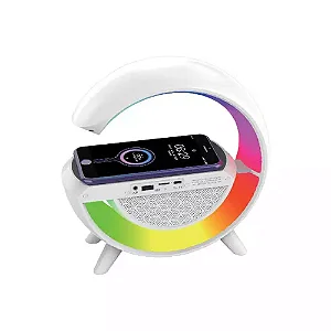 Caixa de Som Bluethooth RGB com Carregamento Indutor