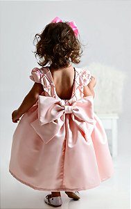 Vestido infantil festa temático Jardim Encantado