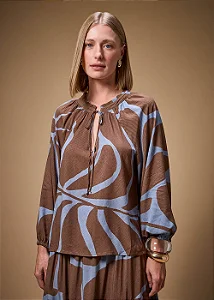 BLUSA MOB MANGA LONGA DETALHADA ESTAMPA NARA FEMININA