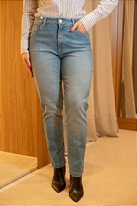 CALÇA JEANS AURORA DUDALINA CINTURA ALTA AZUL CLARO