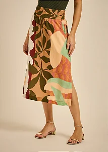 SAIA MIDI MOB COM ESTAMPA KALPENI FEMININA