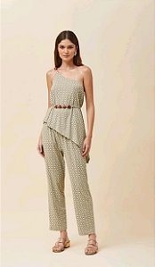 CALÇA VOAR FLUITY LISO COM ESTAMPA GRAVATARIA FEMININA
