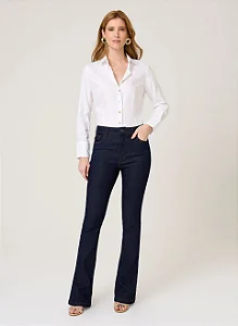 CALÇA JEANS BOOTCUT CHLOE DUDALINA FEMININA AZUL ESCURO