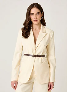 BLAZER DUDALINA SLIM FIT FEMININO ALFAIATARIA OFF WHITE