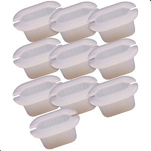 10 Buchas Soleira Interna Fiat Novo Uno Grand Siena Tipo  Branco