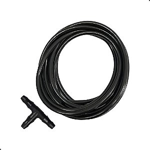 10 Metros De Mangueira Limpador De Para-brisa + T Derivação Preto