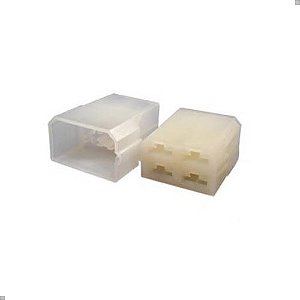 10 Plug Conector 4 Vias Tampão Porta Malas Sem Terminal Som