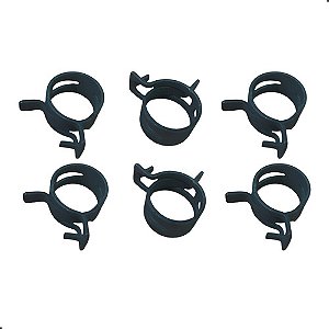 10 Peças Abraçadeiras Tipo Mola Aço - 17mm X 21,6mm X 12mm Preto