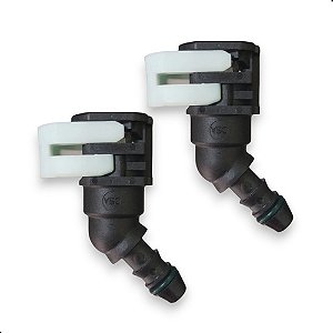 12 Conector Engate Rapido Combustivel 45° 8mm X 10mm