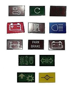 13 Lente Soquete Painel Caminhão Mercedes Mbb 26x16mm Tricolor