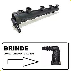 Flauta Bico Injetor Peugeot 206 Clio Kangoo 1.0 16v