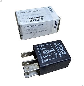 Rele Auxiliar 4t Fiat Vdo D22213 12v 20ah Na C/ Resistor