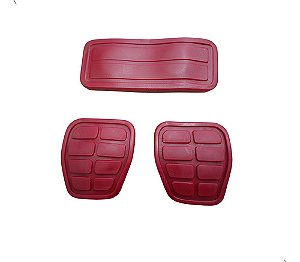 Jogo Capa Pedal Gol Parati Voyage Saveiro G2 G3 G4 Vermelho