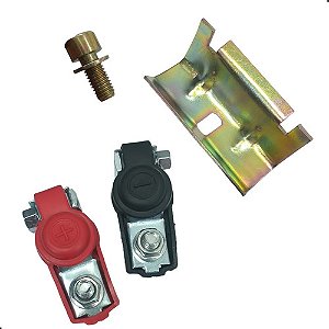Suporte Fixação Bateria + Terminal Bateria Vw Fusca Sedan