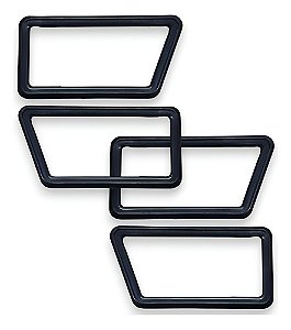 Moldura Maçaneta Interna Santana Versailes Voyage Preta 4pcs