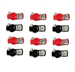 6 Kit Terminal Bateria Positivo Negativo Universal 12/24v