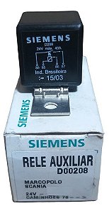 Relé Auxiliar Universal Suporte 4 Terminais 40a 24v Vdo