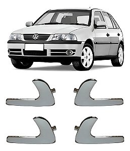 4 Maçaneta Interna Gatilho Porta Gol G2 G3 Parati Cromado
